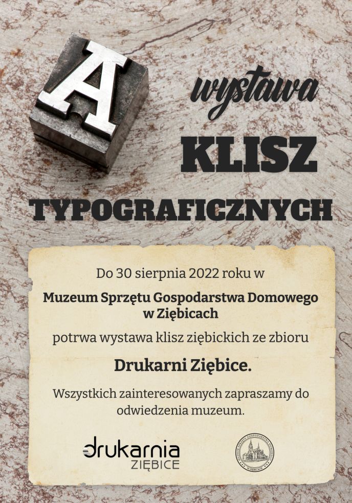 Wystawa klisz typograficznych ze zbiorów Drukarni Ziębice